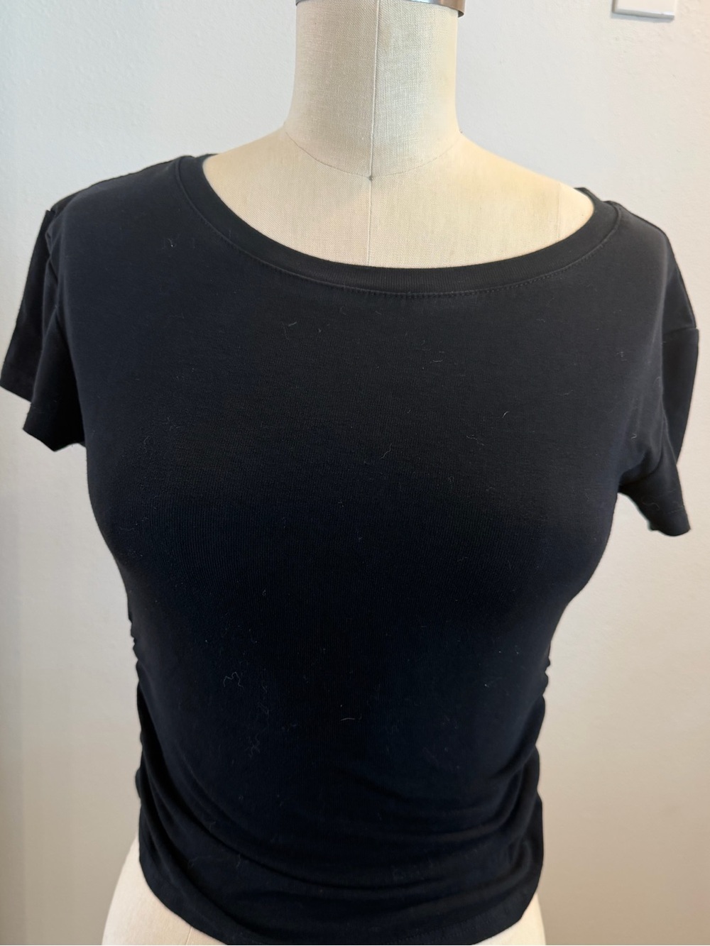 Women's Black Short Sleeve Slim Tee